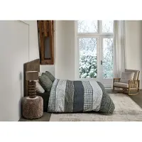 Rivièra Maison Dekbedovertrek Tailor Blue Green Katoen-240 x 200 / 220 cm | Lits-Jumeaux