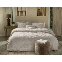 Rivièra Maison Dekbedovertrek Dreamfur Zand 200x200/220 cm