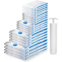 OEM Grote stofzuigzakken voor kleding, 6 stuks. Jumbo, extra grote stofzuigzakken voor beddengoed, dekens, kussenslopen. Ruimtebesparende stofzuigzakken voor kleding