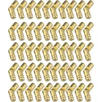 OEM Verborgen messing scharnieren, 50 stuks, 5 x 17 mm, verguld, geschikt voor sieraden, muziekdozen en kleine houtbewerkingen
