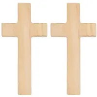 OEM Houten wandkruis - 2 stuks - Handgemaakt decoratief accessoire