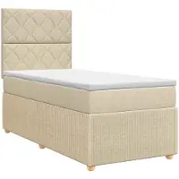 vidaXL Boxspringbed met matras met hoofdeinde Blauw 100 x 200 cm Stof