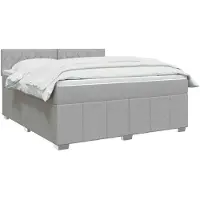 vidaXL Boxspringbed met matras Lichtgrijs 140 x 200 cm Stof