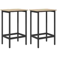vidaXL Barkruk 2 st Sonoma Eiken 40 x 32 x 64 cm Bewerkt hout