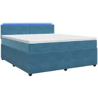 Syfax Boxspringbed met matras Blauw 160 x 200 cm Fluweel