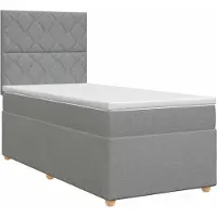 vidaXL Boxspringbed met matras Lichtgrijs 80 x 200 cm Stof