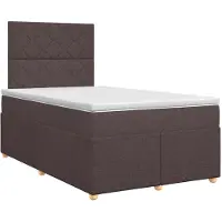 vidaXL Boxspringbed met matras Donkerbruin 120 x 190 cm Stof