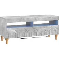 vidaXL LED tv-meubel ALKMAAR 100 x 35 x 43 cm Betongrijs Bewerkt hout