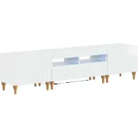 vidaXL 3-delige LED TV-kast Hoogglans Wit Bewerkt hout