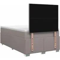 vidaXL Boxspringbed met matras, taupe, 120 x 200 cm, gestoffeerd