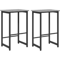 Syfax Barkruk 2 st Grijs Sonoma 40 x 32 x 74 cm Bewerkt hout
