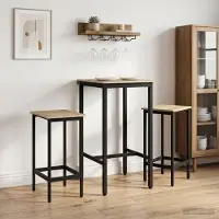 Prolenta Maison Exclusive - 2 barkrukken, Sonoma-eikenhout, 40 x 32 x 64 cm, houtvezel
