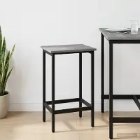 Prolenta Maison Exclusive - Barkruk, grijs Sonoma, 40 x 32 x 74 cm, houtvezel