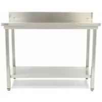 Maxima Roestvrijstalen Werktafel 'Deluxe' met achteropstand 1200 x 700 mm