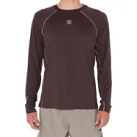 Circle - Trail / Running kleding - Aerowool Men Long Sleeve T-Shirt Forest Bark voor Heren van Wol - Maat M - Bruin
