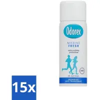 Odorex 15 x - Deodorant Spray - Mini Marine Fresh - Fris & Compact - 50 ml - Deodorant Spray - Marine Fresh - Anti-Geur - Anti-Zweet - Compact Deodorant