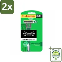 Wilkinson Sword Wilkinson - Wegwerpscheermesjes - Quattro Essential 4 - Strak Scheren - 4 mesjes - Voordeelverpakking - 2 stuks - Wegwerpscheermesjes - Scheermes