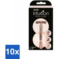 Wilkinson Sword 10 x - Scheermes - Intuition Rose Gold - Luxe - 10 mesjes - Scheermes - Veiligheidsscheermes - Rose Gold - Intuïtie - Luxe Scheermes