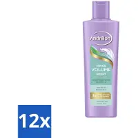 Andrélon 12 x – Shampoo – Volume Boost – 250 ml - Haar Volume - Kokos Shampoo - Volume Boost - Fijn Haar - Futloos Haar