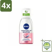 Nivea - Oogmake-up Verwijderaar - Verzorgend - Voor waterbestendige make-up - Met Vitamine C - 125 ml - Voordeelverpakking - 4 stuks - oogmake-up remover - Waterproof mascara verwijderen