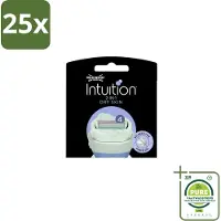 Wilkinson Sword 25 x - Navulmesjes - Intuition Mesjes Dry Skin - Verzachtend - 3 mesjes - Grootverpakking - Scheermesjes - Droge Huid - Scheermes - Scheerapparaat - Wilkinson Intuition