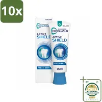 Sensodyne 10 x - Tandpasta - ProGlasur Active Shield - Fresh Mint - Frisse Munt - 75 ml - Grootverpakking - Glazuurbescherming - Tandpasta - Gaatjes - Suikerzuren - Cariës
