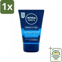 Nivea 1 x MEN - Protect & Care - Reinigingsgel Gezicht - 100 ml- Gezichtsreinigingsgel - Mannelijke Huid - Huidverzorging - Face Wash - Huidbarrière