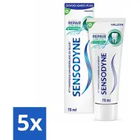 Sensodyne 5 x - Tandpasta - Repair & Protect - Extra Fresh - Gevoelige Tanden - 75 ml - Gevoelige Tanden - Tandpasta - Herstel - Pijnverlichting - NovaMin