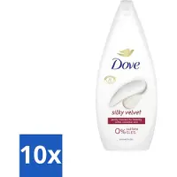 Dove 10 x Douchecrème - Silky Velvet - 720 ml - Douchegel - Droge Huid - Silky Velvet - Zachte Reiniging - Dermatologisch Getest