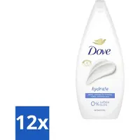 Dove 12 x Douchecrème - Hydrate - 720 ml - Douchegel - - Hydratatie - Droge Huid - Milde Reiniging