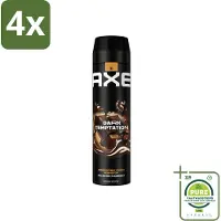 Axe - Deodorant Spray - Dark Temptation - Chocoladegeur - Verleidelijk Fris - 200 ml - Voordeelverpakking - 4 stuks - deodorant - Chocoladegeur