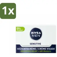 Nivea 1 x MEN - Sensitive - Dagcrème Gezicht - 50 ml - Gevoelige Huid - Dagcrème - Gevoelige Mannenhuid - Huidverzorging - Roodheid