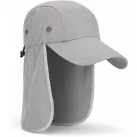 VHV - Zonnehoed - Safari Hoed met Nekflap UPF 50+ - Grijs - Voor Outdoor