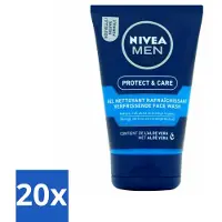 Nivea 20 x MEN - Protect & Care - Reinigingsgel Gezicht - 100 ml - Gezichtsreinigingsgel - Mannelijke Huid - Huidverzorging - Face Wash - Huidbarrière