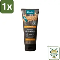 Kneipp 1 x - Douchegel - Men - Warm Woods - 2-in-1 - 200 ml- Douchegel Mannen - Natuurlijke Verzorging - Huid Verzorging - Haar Verzorging - Warm Woods Geur