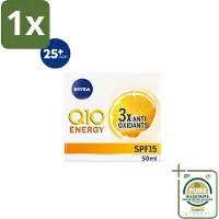 Nivea 1 x - Q10 Energie Dagcrème - Anti-Rimpel Crème - Normale & vermoeide huid - SPF 15 - Met Vitamine C & Q10 - 50 ml- Anti-rimpel Crème - Q10 Crème - Vitamine C Crème - SPF 15 Crème - Energie Crème