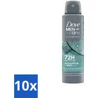 Dove 10 x Men+Care Deodorant Spray - Eucalyptus & Mint - 150 ml - Deodorant Spray - Zweetbestrijding - Eucalyptus Mint - 72 Uur Bescherming - Anti-transpirant