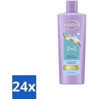 Andrélon 24 x – Shampoo 2-in-1 – Iedere Dag – 400 ml - Haar Verzorgen - Haar Reinigen - Shampoo En Conditioner - Vitamine B5 - 2-in-1 Shampoo