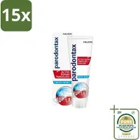 Parodontax 15 x - Tandpasta - Active Repair Tandvlees - Fresh Mint - 75 ml - Grootverpakking - Tandvlees Herstel - Bloedend Tandvlees - Gezwollen Tandvlees - Tandplak Verwijderen - Fluoride Tandpasta