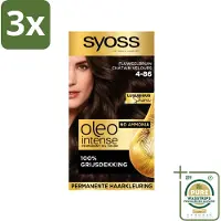 Syoss Oleo Intense - Haarverf - 4-86 - Fluweel Bruin - 115ml x 3