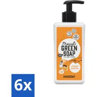 Marcel's Green Soap - Handzeep - Sinaasappel & Jasmijn - Zachte verzorging - 250 ml - Voordeelverpakking - 6 stuks
