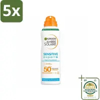 Garnier 5 x - Ambre Solaire - Mist Spray - Sensitive Expert+ - SPF 50+ - 150 ml - Grootverpakking - Zonnescherm Mist Spray - Gevoelige Huid - SPF 50+ - Ceramide Protect - Karitéboter