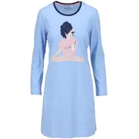 Ringella Katoenen dames nachthemd lichtblauw - Blauw - Maat - 46
