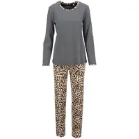Ringella Katoenen dames pyjama zwart | Maat 38