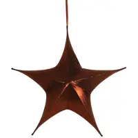 Tom kersthanger ster Maria 65 cm textiel rood
