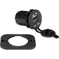 Velleman CC094 - USB-lader voor auto-inbouw - 2x USB 5V - Zwart
