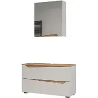 Vicco Badkamermeubelset Marelle Wit/Artisanaal eiken 2-delig, Model 65068