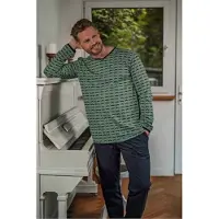 Ringella Pyjama mit V-Ausschnitt und Brillendessin | Maat 52