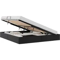 vidaXL Opbergbed met opbergruimte, zwart, 183 x 213 cm, kunstleer