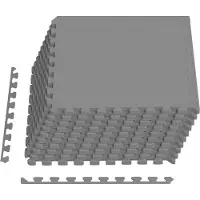 vidaXL Zwembadbodem beschermmat, 40 stuks, grijs, 14,4 m², EVA-schuim